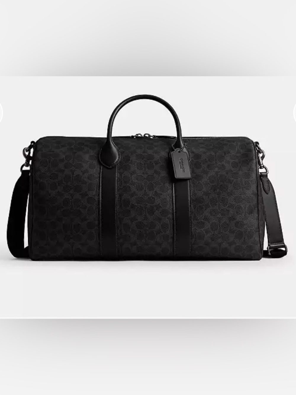 Coach Black Compass Bag 50 in Signature Canvas